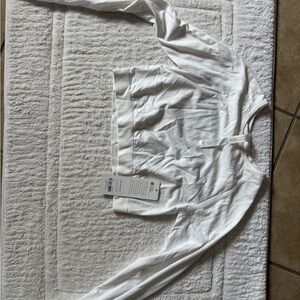 White Crop Long Sleeve